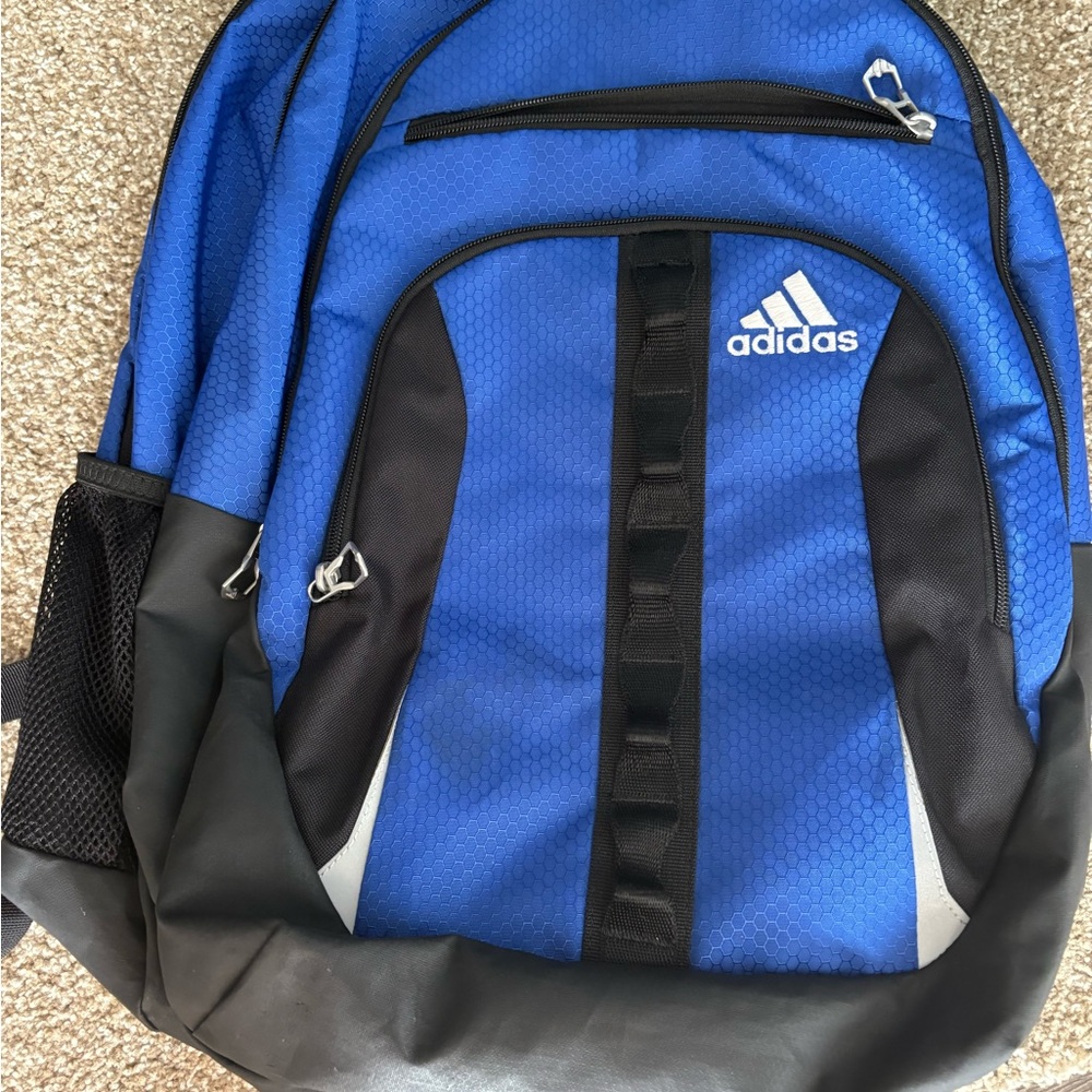 Adidas Blue and Black Backpack with Durable Design